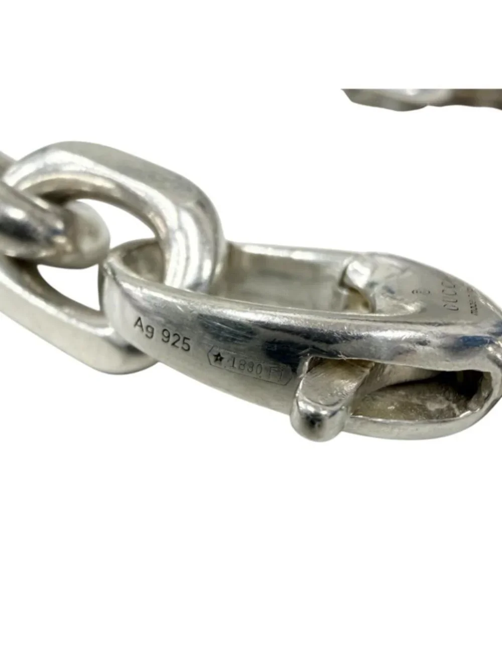 Gucci Interlocking Chain Bracelet Silver 19